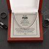 Personalized To My Man Cuban Necklace Wherever The Journey Takes Us Boyfriend Husband Birthday Anniversary Day Christmas Customized Gift Box Message Card