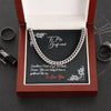 For My Boyfriend I Love You, Cuban Link Chain with Message Card, Silver Men Adult Necklace