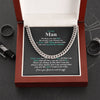 To My Man Necklace, Gift for Him, Cuban Chain, Anniversary Gift, Father's Day Gift, Fiance, Boyfriend, Husband, Romantic Birthday Gifts