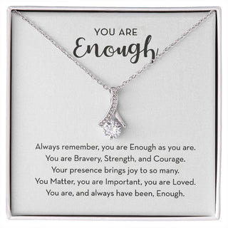 Mental Health Necklace You are Enough Necklace Gift, Motivational Gift Ideas, Inspirational Encouragement Gift, Mental Health, You Matter, You are Important Gift
