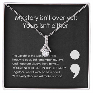 Mental Health Necklace Suicide Prevention Awareness Necklace Gift for Friend Sister Recovery, Mental Health Gift, Semicolon Mental Wellness, Warrior Jewelry