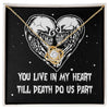 Till Death Do Us Part Necklace, Halloween Goth Birthday Message Card, Witchy Gift, To My Girlfriend, Soulmate, Wife