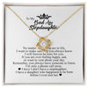 To My Badass Step Daughter, Gifts for Stepdaughter, Love Knot Necklace, Present To My Bonus Daughter From Stepmom, Women's Jewelry