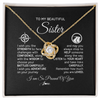 To My Sister Necklace From Brother I Wish You The Strength Sister Birthday Graduation Inspirational Customized Gift Box Message Card