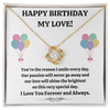 To My Love 10 Necklace, Valentine Couple Gift, Anniversary Birthday Pendant Gift, Gift For Him, Gift For Her, Happy Father Day Mother Day Gift