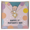 First time Mom Message Card Necklace, Mum To Be Present Necklace for Women