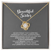Personalized Beautiful Sister Love Knot Gift From Sister Brother Never Forget That I Love You Sister Necklace For Woman On Birthday Day Mothers Day