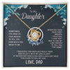 Personalized To My Beautiful Daughter Love Knot Necklace From Dad, Daughter Love Knot Necklace For Women Filled It With My Love Rose