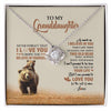 To My Granddaughter From Grandma Necklace This Old Bear Love You Granddaughter Birthday Graduation Christmas Customized Gift Box Message Card