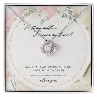 Mom Necklace Gift, Mother's Day Gift, Gifts for Mom, Mom Necklace, Mother Necklace, Mother's Day, Love Knot Necklace