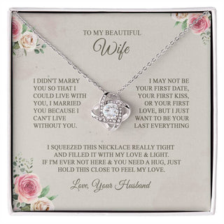 To My Wife Necklace, Romantic Wife Jewelry, Necklace for Wife, Anniversary Gift, Wife Birthday Gift, Mothers Day Gift for Wife from Husband