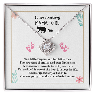 To An Amazing Mama To Be Necklace, First Time Mom Gift Necklace for Women, Adults Size