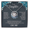 Personalized To My Beautiful Daughter Love Knot Necklace From Dad, Daughter Love Knot Necklace For Women Filled It With My Love Rose