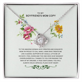 To my Boyfriend's Mom Message Card With Necklace, Boyfriend's Mom Thank you Gift, Gift to my Boyfriend's Mom, Future Mom in Law Gift, Gift For Mother's Day
