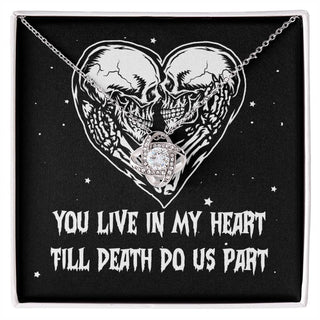 Till Death Do Us Part Necklace, Halloween Goth Birthday Message Card, Witchy Gift, To My Girlfriend, Soulmate, Wife