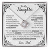 To My Daughter Necklace Gift From Dad, Daughter Father Necklace, Inspirational Gifts For Daughter, Thoughtful And Sentimental Message Card