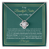 Sister of The Bride Necklace, Sister Wedding Gift for Bride from Sister on Wedding Day, Meaningful Gift