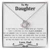 Love Knot Gift For Daughter from Dad, Daughter Father Necklace, Daughter Gift Necklace for Women Adults Size