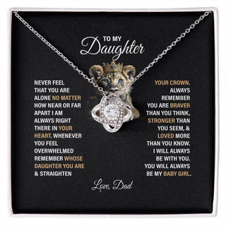 To My Daughter Always With You Personalized Necklace Gift From Dad