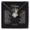To My Daughter Always With You Personalized Necklace Gift From Dad