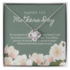 Happy 1st Mother's Day Necklace, New Mom Necklace for Women, Adults Size