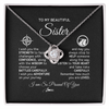 To My Sister Necklace From Brother I Wish You The Strength Sister Birthday Graduation Inspirational Customized Gift Box Message Card