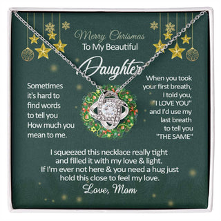 To my Daughter Necklace, Merry Christmas Gift for Daughter