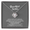 Personalized Beautiful Sister Love Knot Gift From Sister Brother Never Forget That I Love You Sister Necklace For Woman On Birthday Day Mothers Day