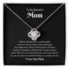 To My Mom Necklace, Gift For Mom, Mothers Day Gifts, Christmas Gift For Mom, Birthday Gift For Mom, Mom Gift From Daughter or Son