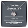 Love Knot Rose Gold Necklace ,Meaningful Daughter Necklace from Parents, Gift for Daughter from Parents, Daughter Jewelry Gift from Mom and Dad