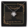 To Our Daughter Necklace, Daughter Gift, Love Knot Necklace Gift For Daughter, Necklace Gift For Daughter, Daughter Necklace From Parents