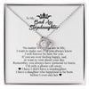To My Badass Step Daughter, Gifts for Stepdaughter, Love Knot Necklace, Present To My Bonus Daughter From Stepmom, Women's Jewelry