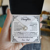 To My Daughter Necklace Gift From Dad, Daughter Father Necklace, Inspirational Gifts For Daughter, Thoughtful And Sentimental Message Card