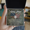 To Wonderful Army Mom Necklace, Mothers Day Gift For Military Mom Love Knot Necklace,Soldier Message Card Gift To Mom,Perfect Jewelry Gifts For Mother's Day,Deploy Gift Mom