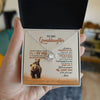 To My Granddaughter From Grandma Necklace This Old Bear Love You Granddaughter Birthday Graduation Christmas Customized Gift Box Message Card