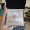 To My Mother in Law Necklace from Daughter, Gift to Mother-in-Law for Christmas, Birthday, Mother's Day, Message Card to Mom-in-Law