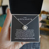 To My Soulmate Love Knot Necklace, Valentine Couple Gift, Anniversary Birthday Pendant Gift, Gift For Him, Gift For Her, Happy Father Day Mother Day Gift