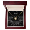 To My Beautiful Wife Love Knot Necklace Gift For Wife I Can't Live Without You Love Knot Necklace