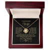 To My Beautiful Wife Love Knot Necklace Gift For Wife - I Can't Live Without You Love Knot Necklace