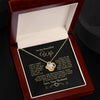 To My Beautiful Wife Love Knot Necklace Gift For Wife - I Can't Live Without You Love Knot Necklace