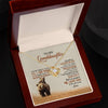 To My Granddaughter From Grandma Necklace This Old Bear Love You Granddaughter Birthday Graduation Christmas Customized Gift Box Message Card