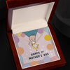 First time Mom Message Card Necklace, Mum To Be Present Necklace for Women
