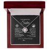 To My Sister Necklace From Brother I Wish You The Strength Sister Birthday Graduation Inspirational Customized Gift Box Message Card