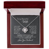 To My Beautiful Wife Love Knot Necklace Gift For Wife I Can't Live Without You Love Knot Necklace