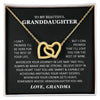To My Beautiful Granddaughter Necklace, Granddaughter Gift from Grandpa, Grandma, Birthday Graduation Gift, Christmas Gift for Her Grandma version