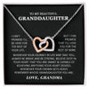To My Beautiful Granddaughter Necklace, Granddaughter Gift from Grandpa, Grandma, Birthday Graduation Gift, Christmas Gift for Her Grandma version