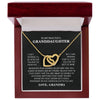 To My Beautiful Granddaughter Necklace, Granddaughter Gift from Grandpa, Grandma, Birthday Graduation Gift, Christmas Gift for Her Grandma version