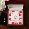 Forever Love Necklace + Clear CZ Earrings, Magic Love Necklace, Mothers Day Gift, Valentine's Day Gifts,