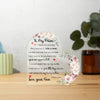Plaque Flowers Gifts for Mom from Daughter Son Kids Acrylic Heart, Mothers Plaque Grateful Birthday, Love Heart Acrylic, Best Mom Sign Acrylic Heart Sign