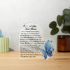 A Letter From Heaven Memorial Gift For Loss Of Mother Father Husband Son, Acrylic Heart Keepsake